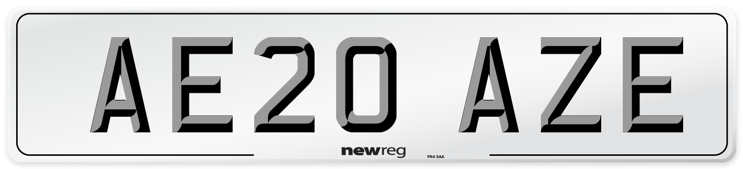 AE20 AZE Number Plate from New Reg